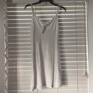 White Mini Summer Babydoll Dress Size Small
